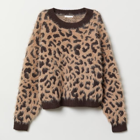 H&M Sweaters - H&M Fuzzy Cheetah Sweater